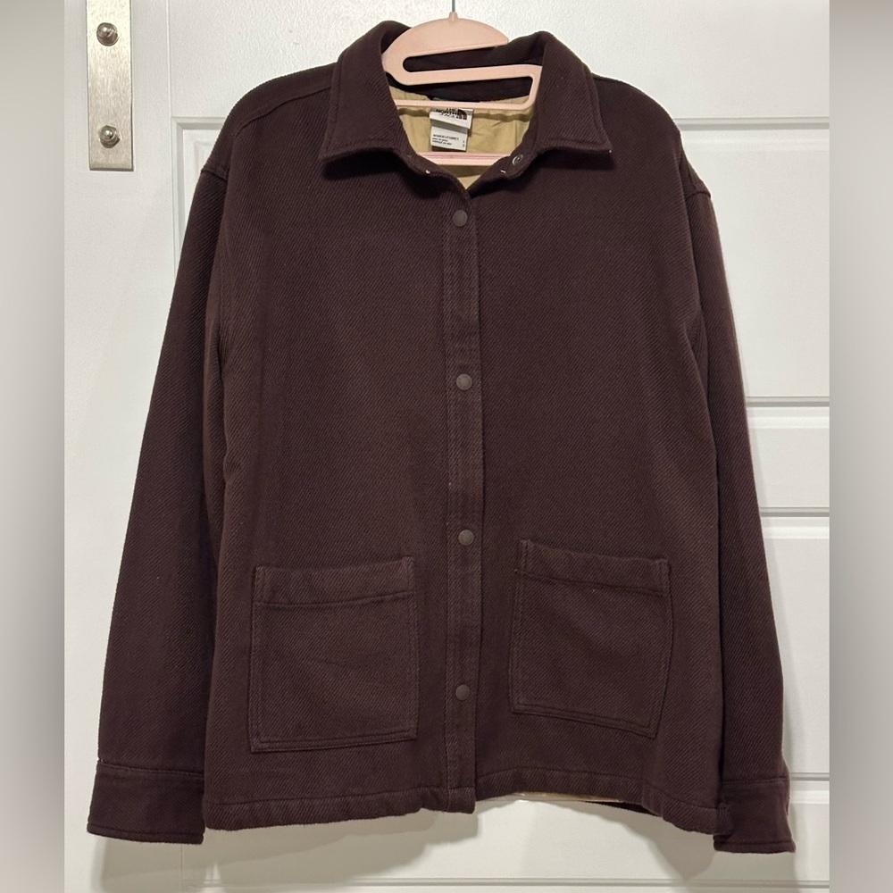 The North Face, Valley Twill, utility Shacket, color brown, size large